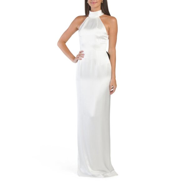 SANS FAFF White Bristol Bow Evening Dress - Picture 1 of 2